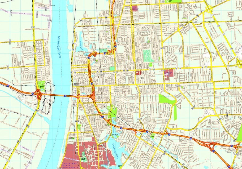 Baton rouge | Vector Maps