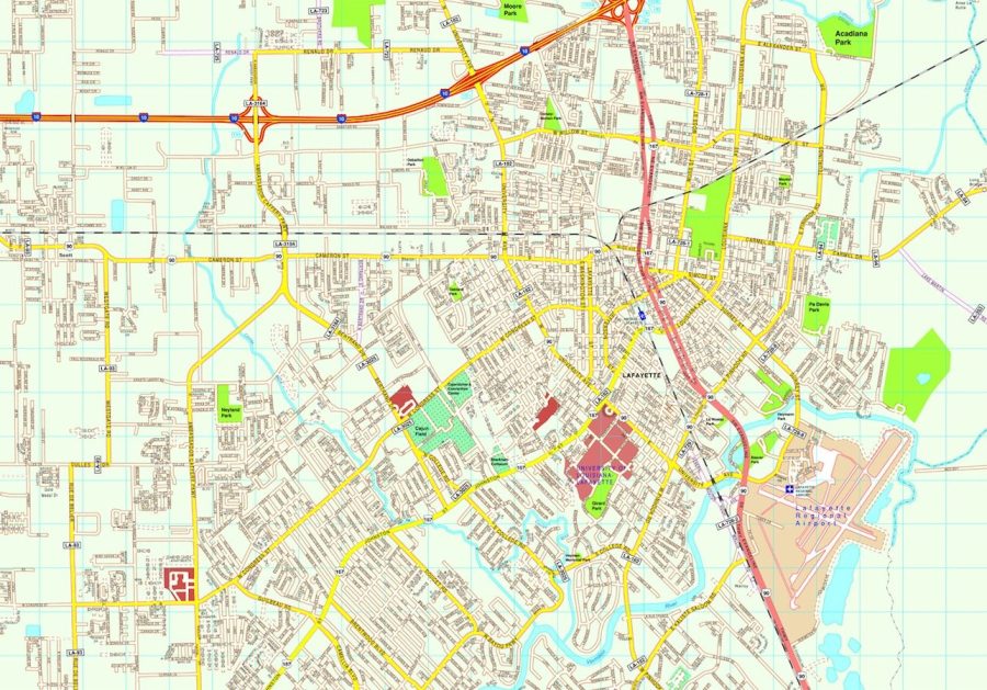 Lafayette map