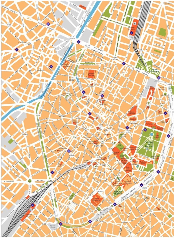 brussels vector map