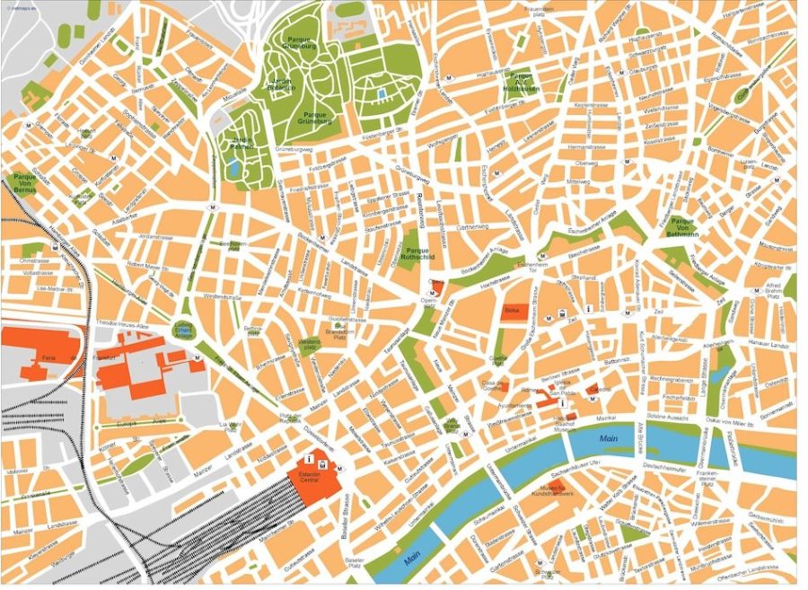 frankfurt vector map