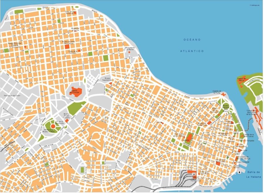 la habana vector map