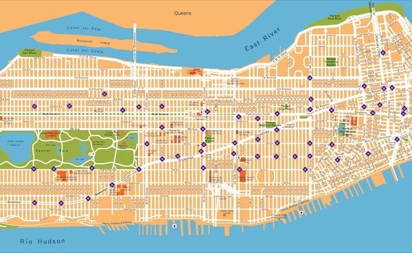 new york vector map