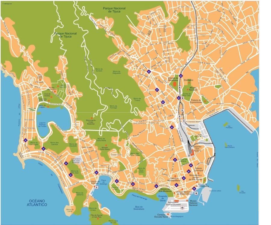 rio de janeiro vector map