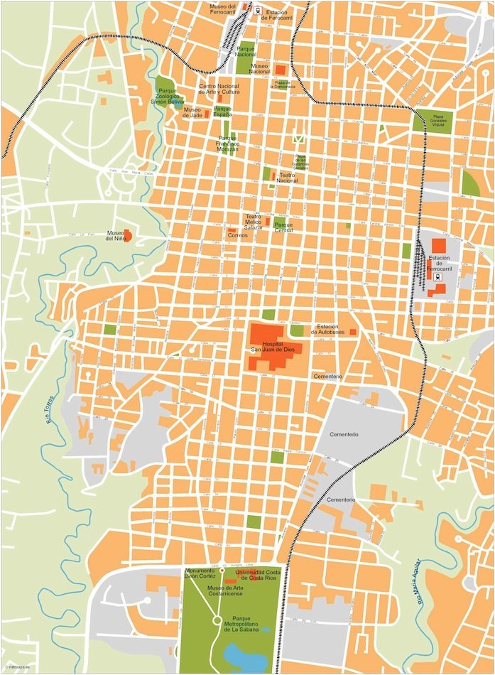 san jose vector map