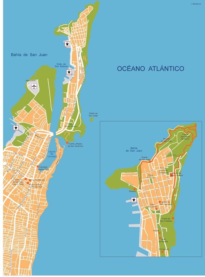 san juan vector map