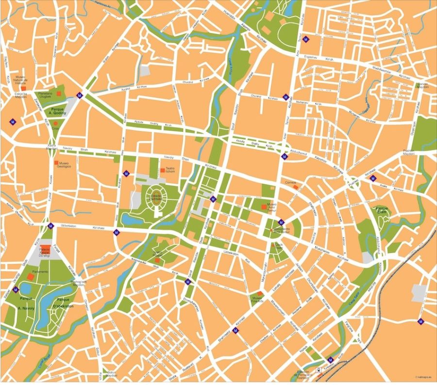 tashkent vector map