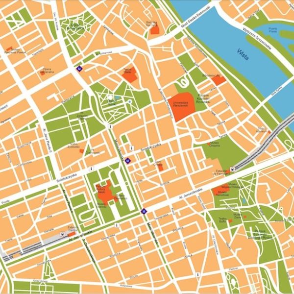 warsaw vector map