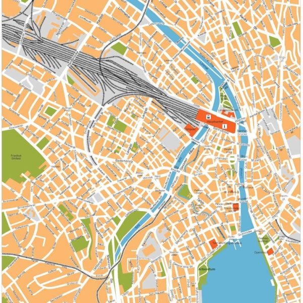zurich vector map