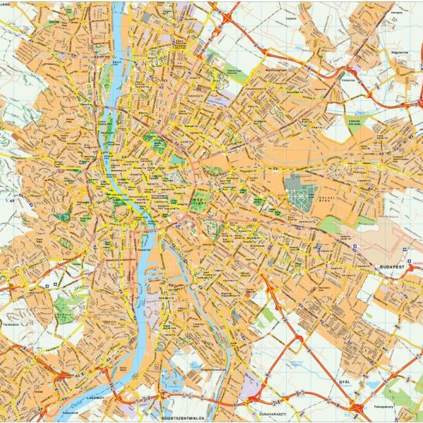 Budapest map vector