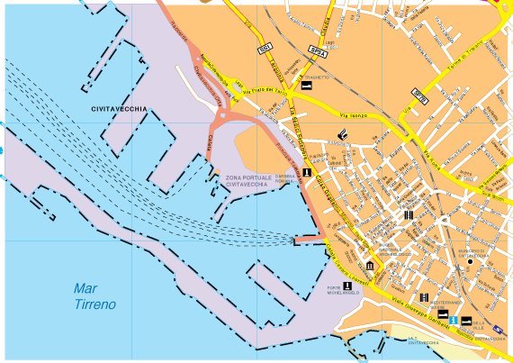 Civitavecchia map