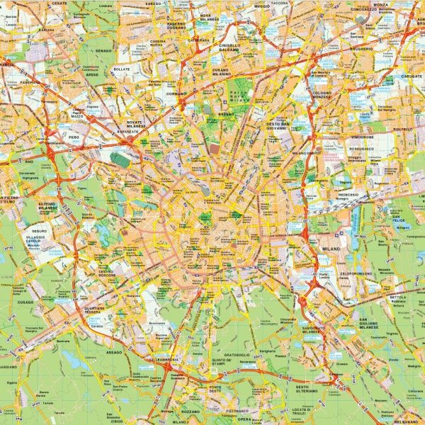Milano map vector