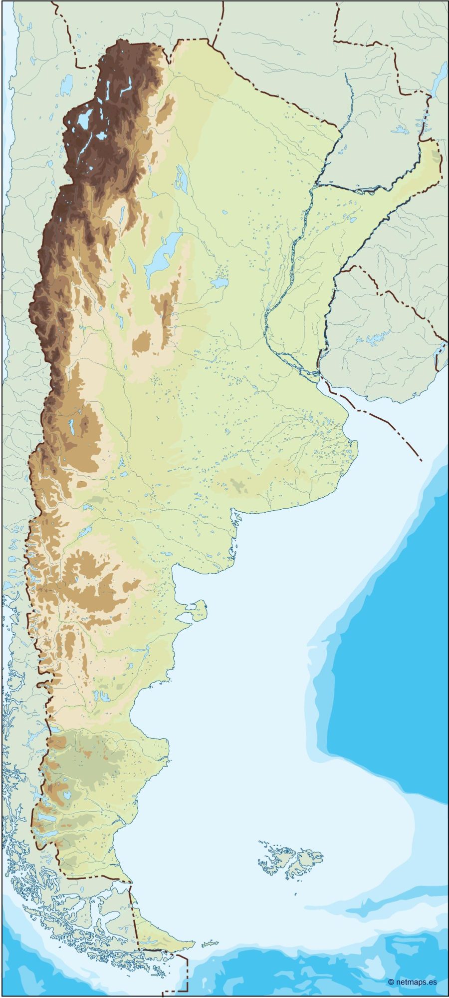 argentina illustrator map