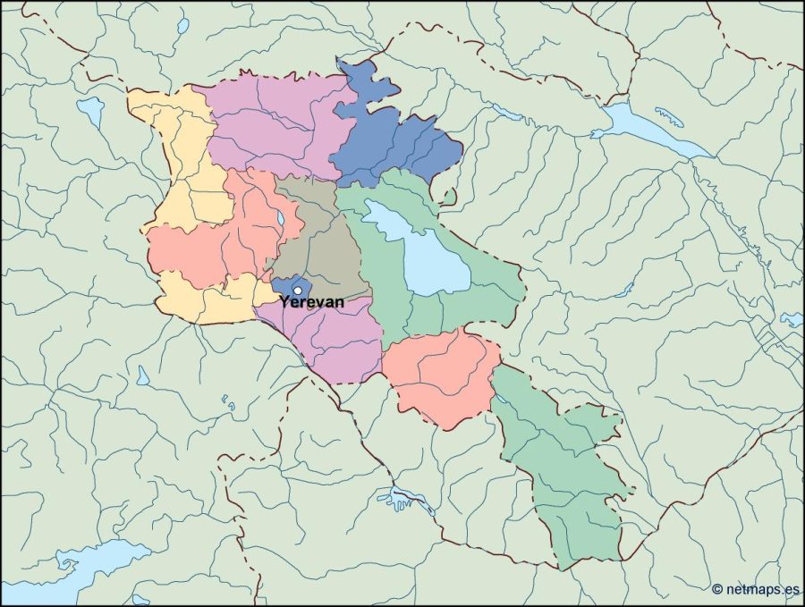 armenia vector map