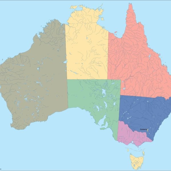 australia vector map