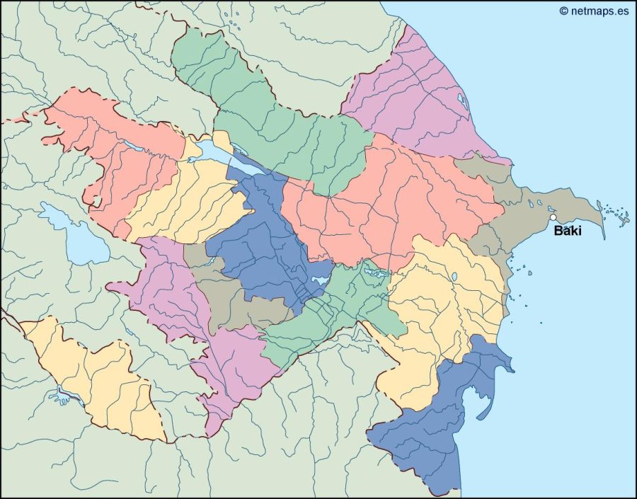 azerbaijan vector map