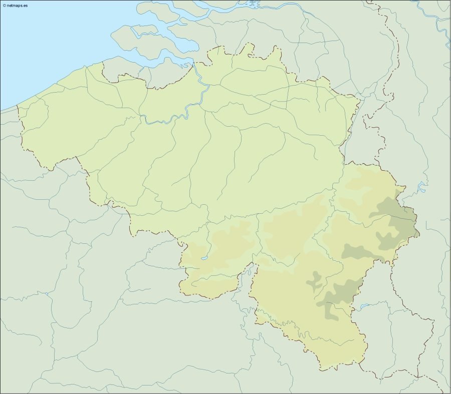 belgium illustrator map