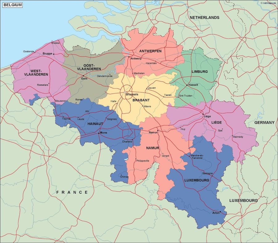 belgium political map
