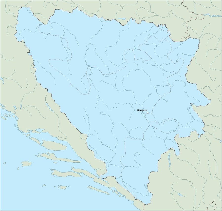 bosnia herzegovina vector map
