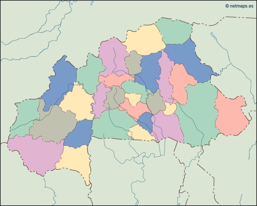 burkina faso blind map