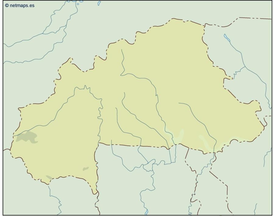 burkina faso illustrator map