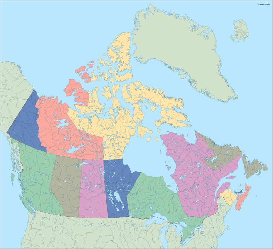 canada blind map