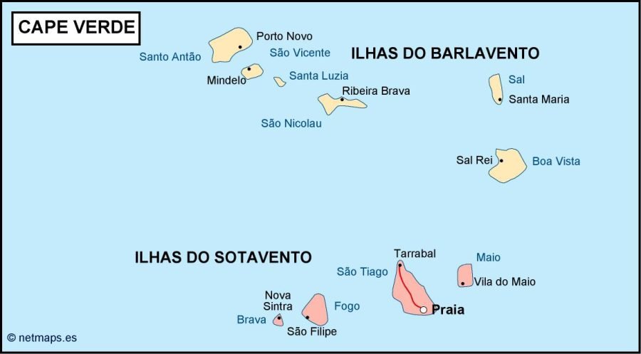 cape verde political map