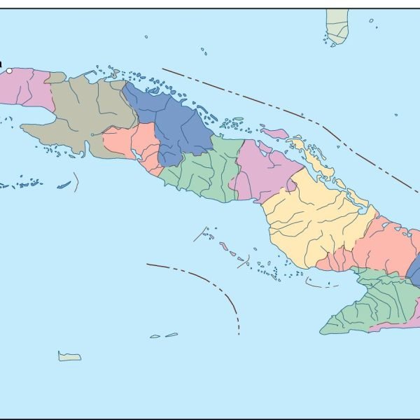 cuba vector map