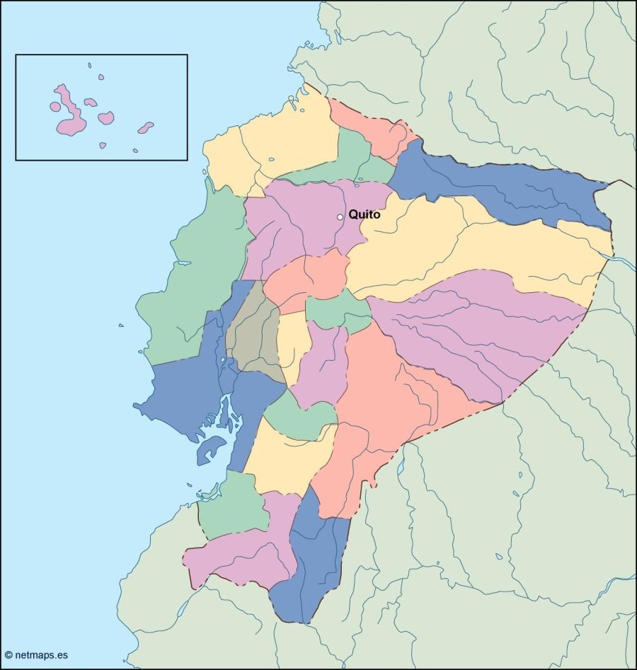 ecuador vector map