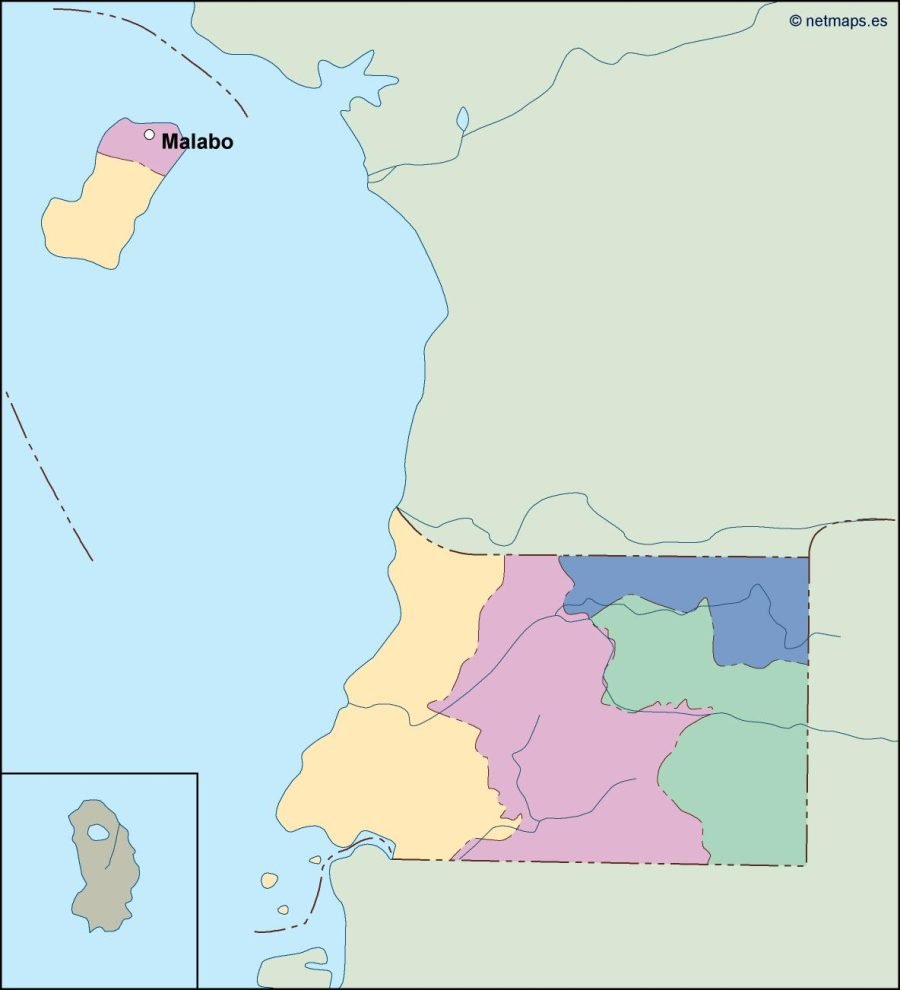 equatorial guinea vector map
