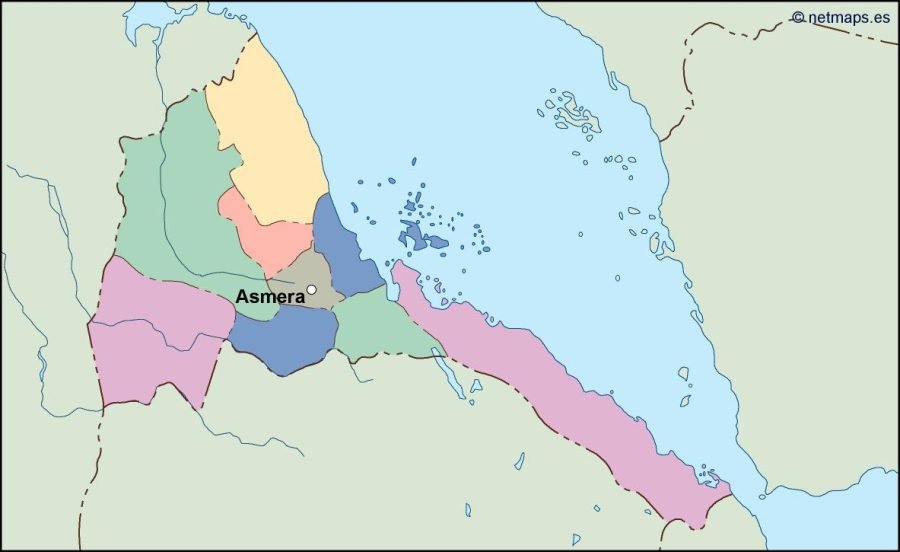 eritrea vector map