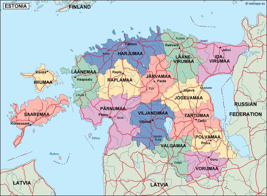 estonia political map