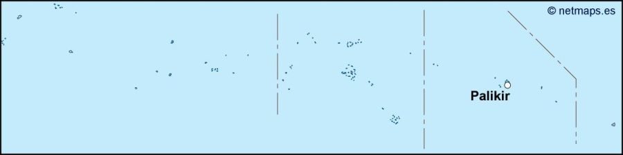 federated states of micronesia vector map
