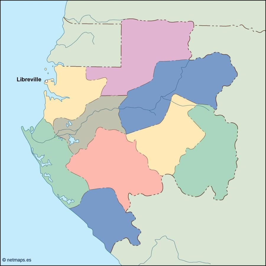 gabon vector map