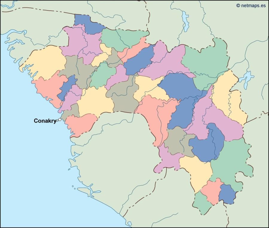 guinea vector map