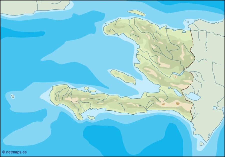 haiti illustrator map