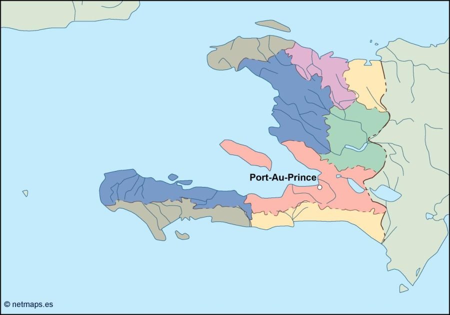 haiti vector map