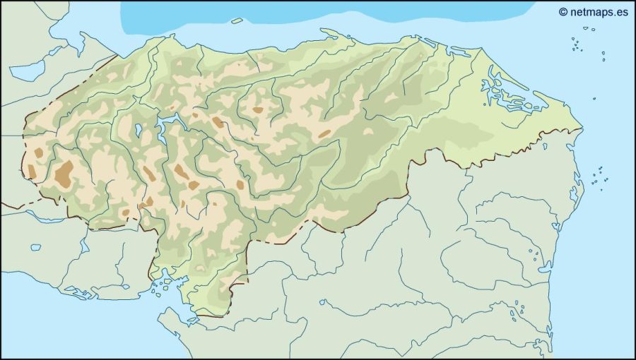 honduras illustrator map