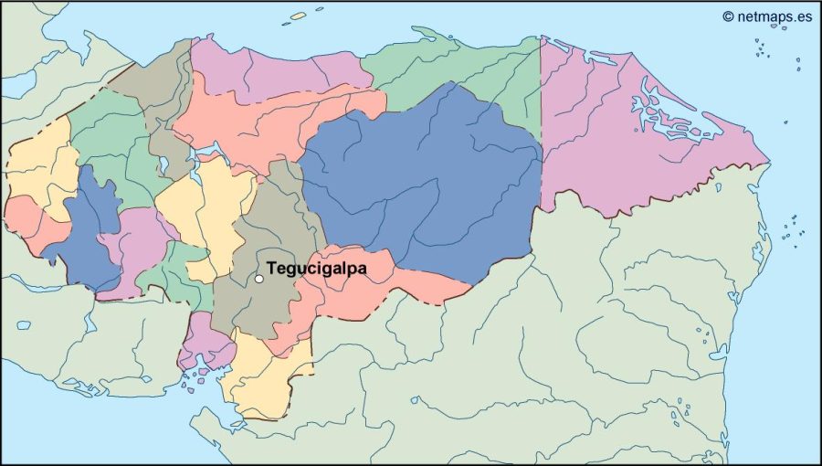 honduras vector map