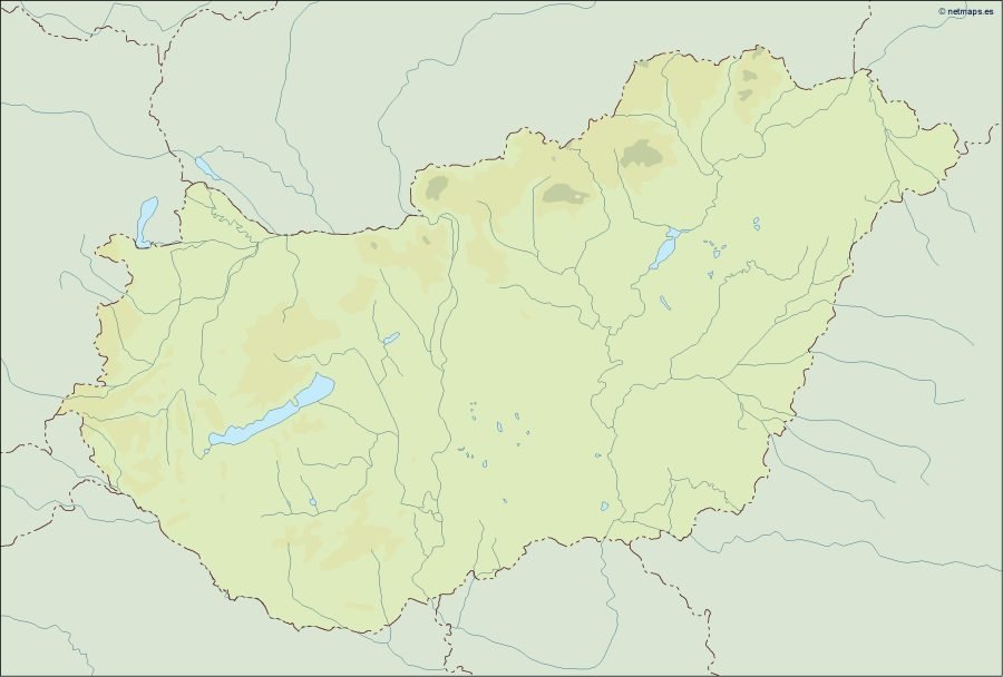 hungary illustrator map