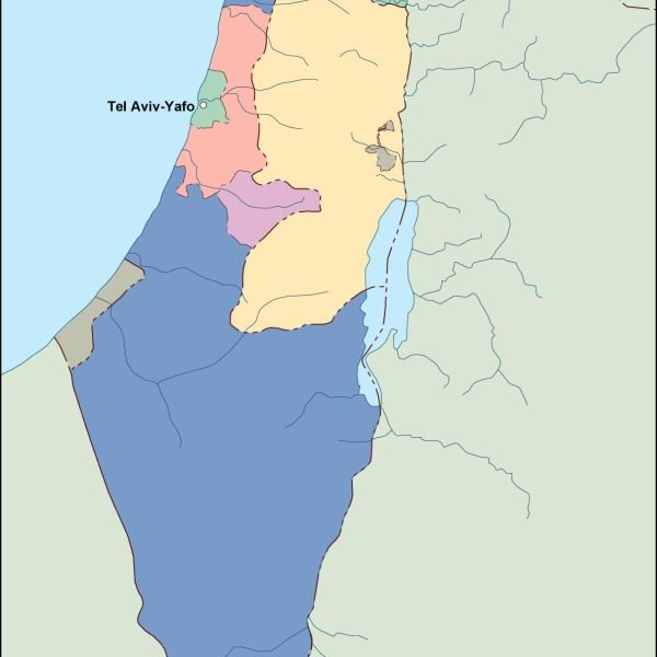 israel vector map