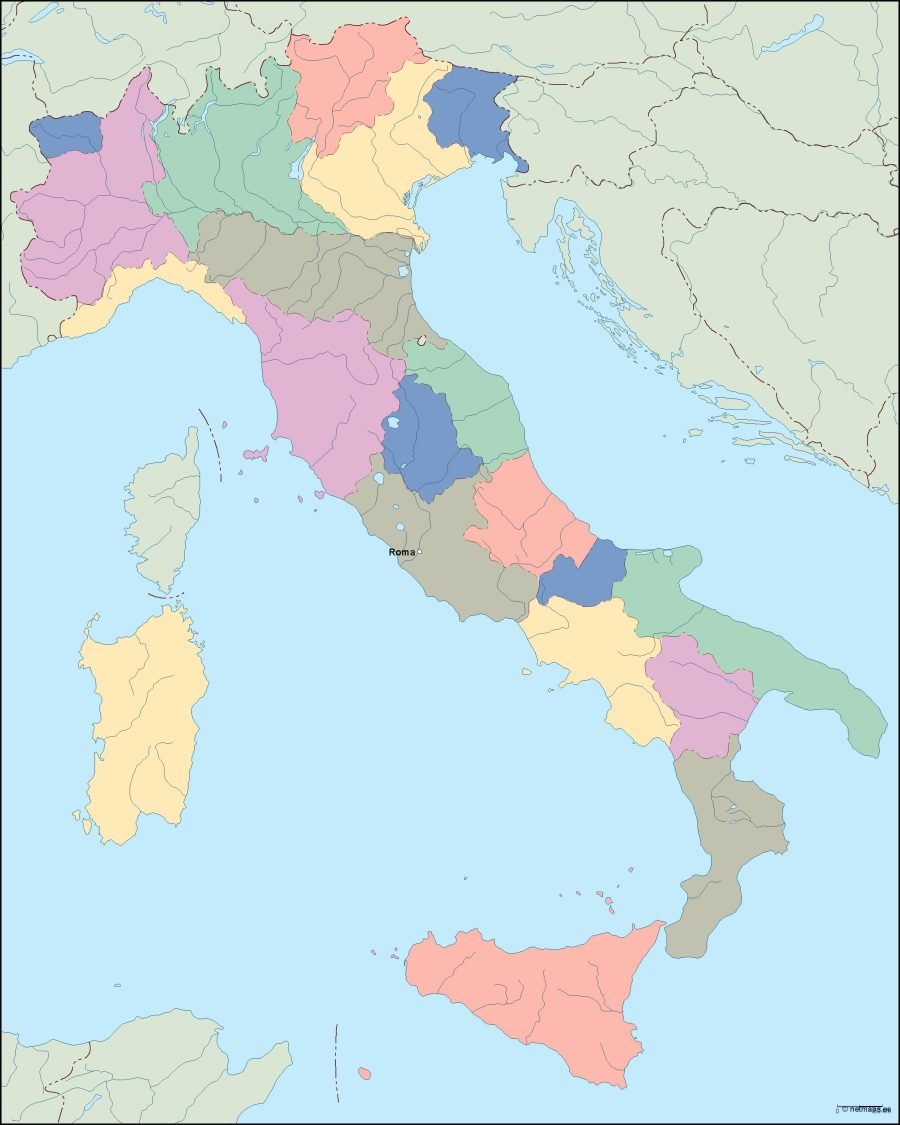 italy vector map