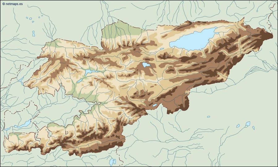 kirgizistan illustrator map