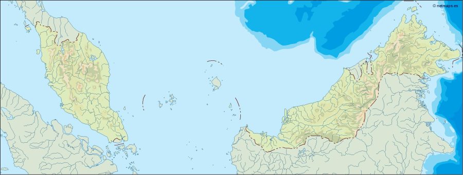malaysia illustrator map