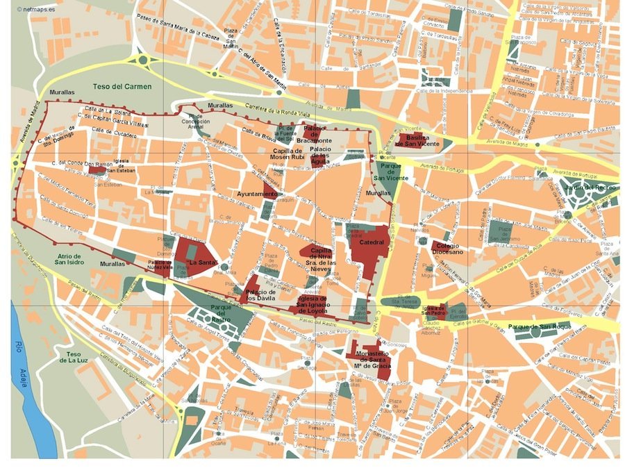 mapa avila