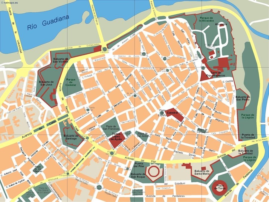 mapa badajoz