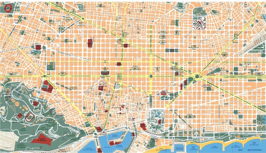 mapa barcelona