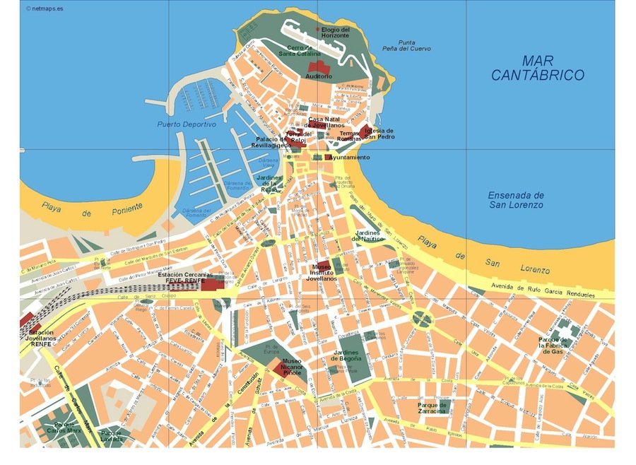 mapa gijon
