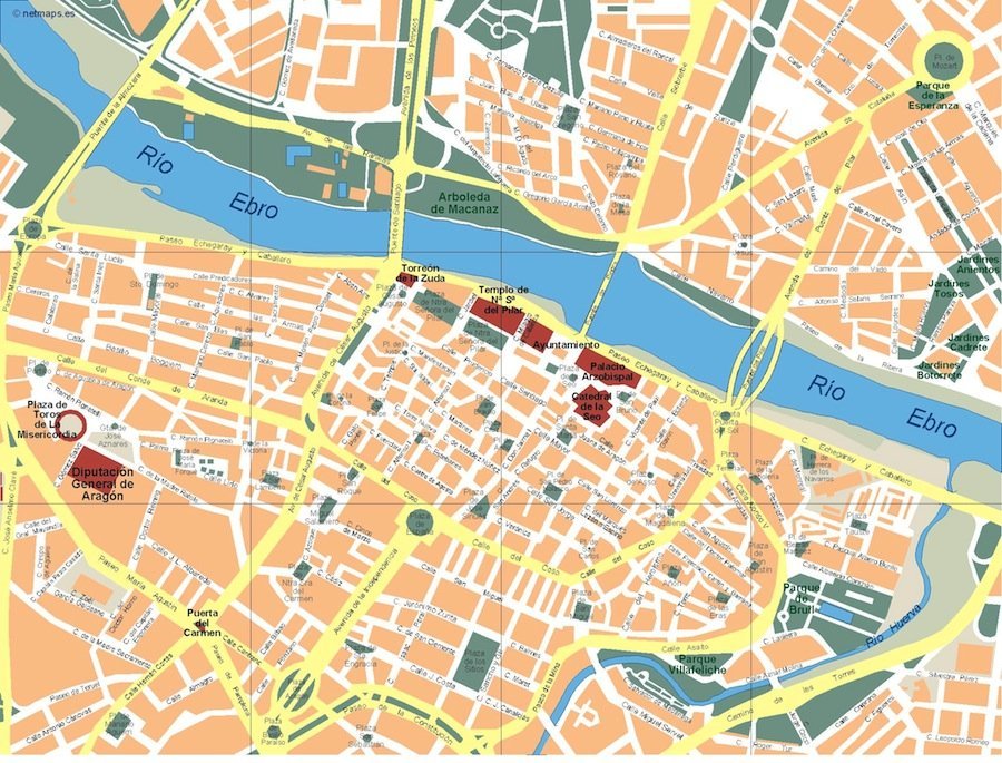 mapa zaragoza