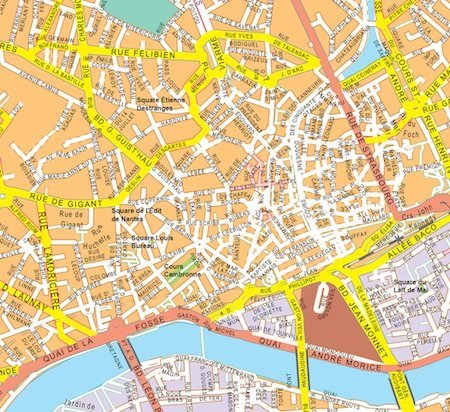 nantes vector map