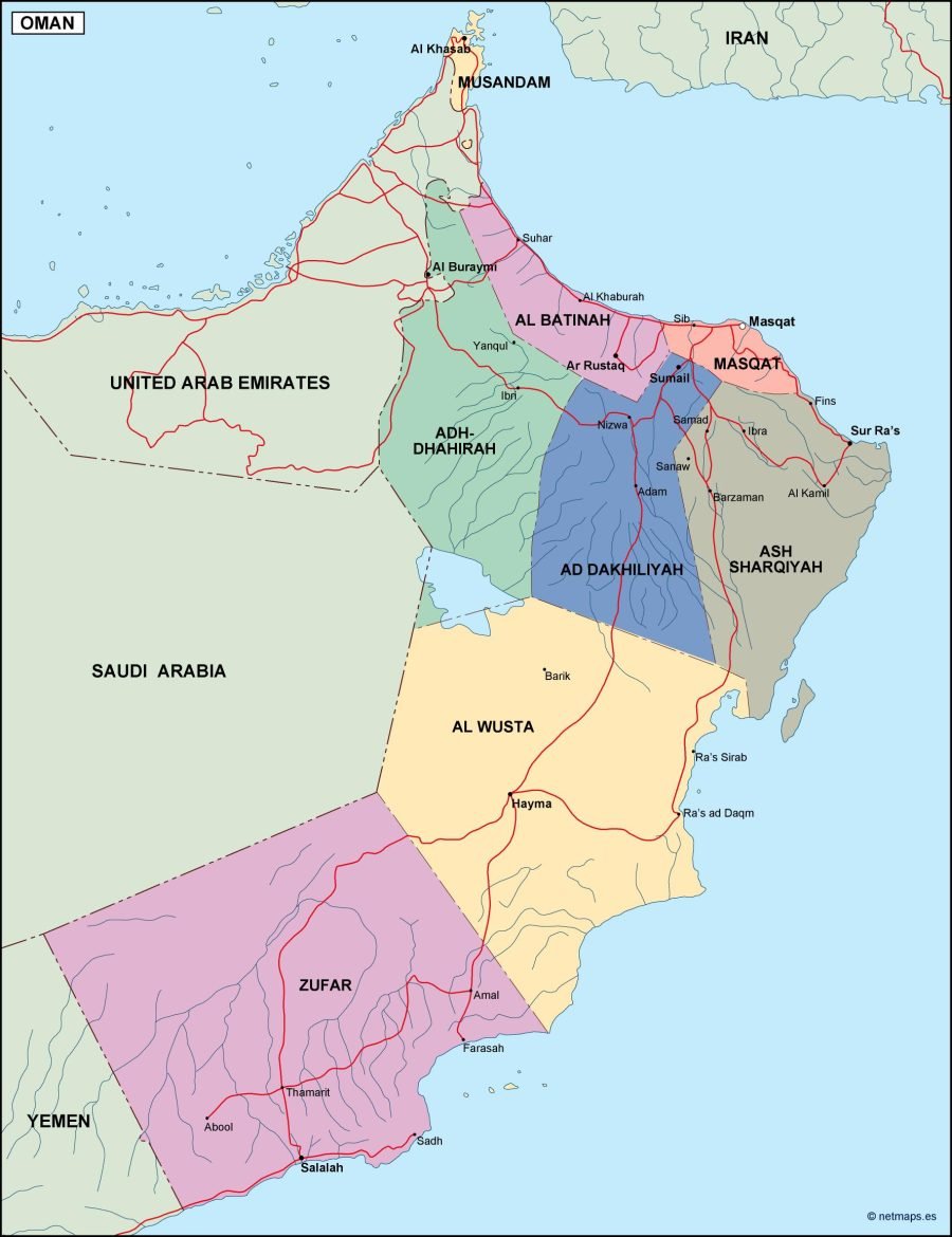 oman political map